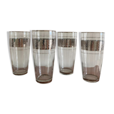4 glasses with orangeade silver décor