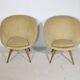 Mid-Century Shell Lounge Chairs in the Style of Jean Royère, Set of 2, 1950