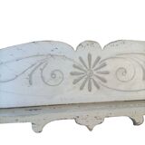 Antique Liberty painted, shaped and engraved wooden flowerpot holder