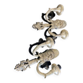 Wall lamp Mascherone Tragedia Greca in silver cast alloy