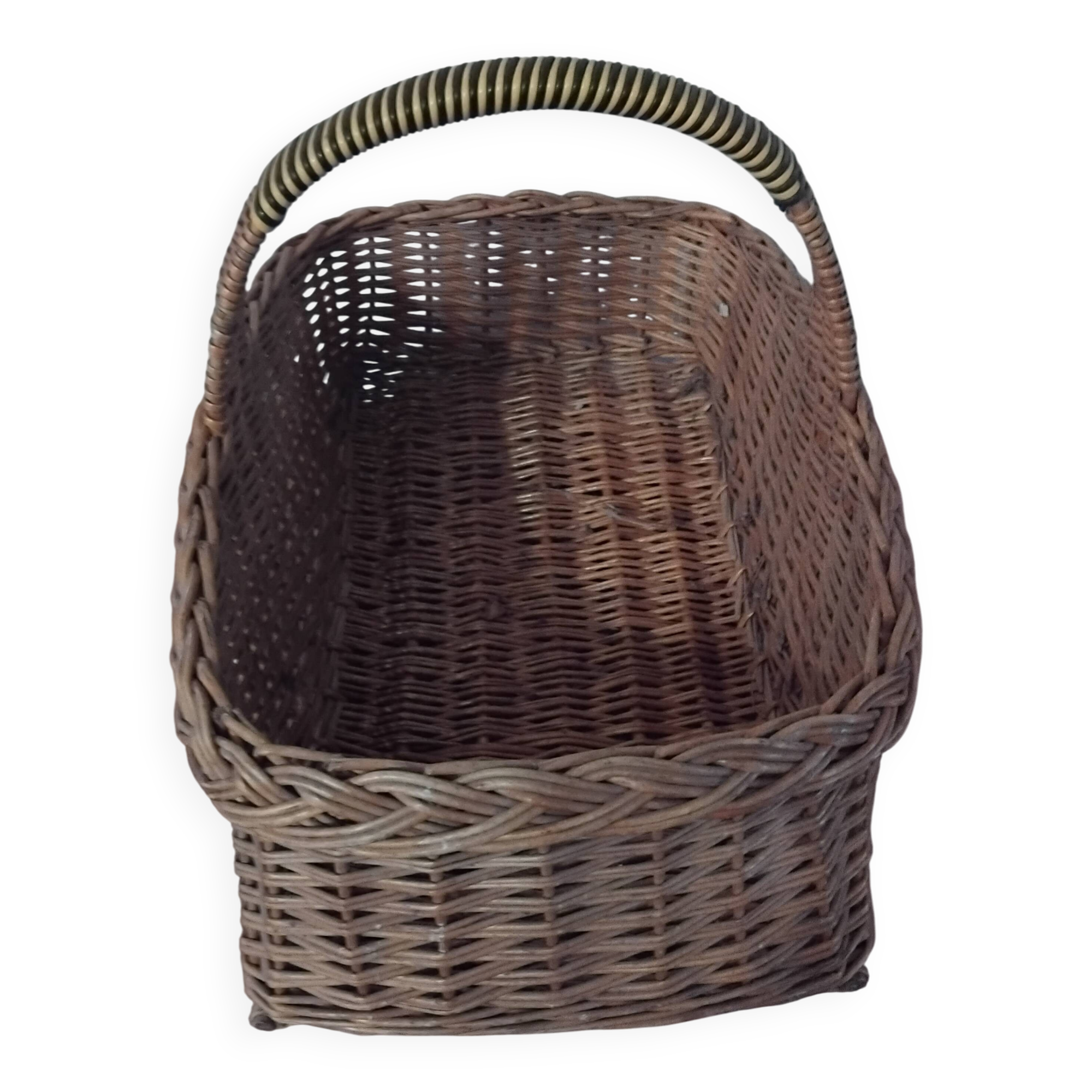 Vintage rectangular woven basket