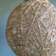 Suspension boule en corde et rotin