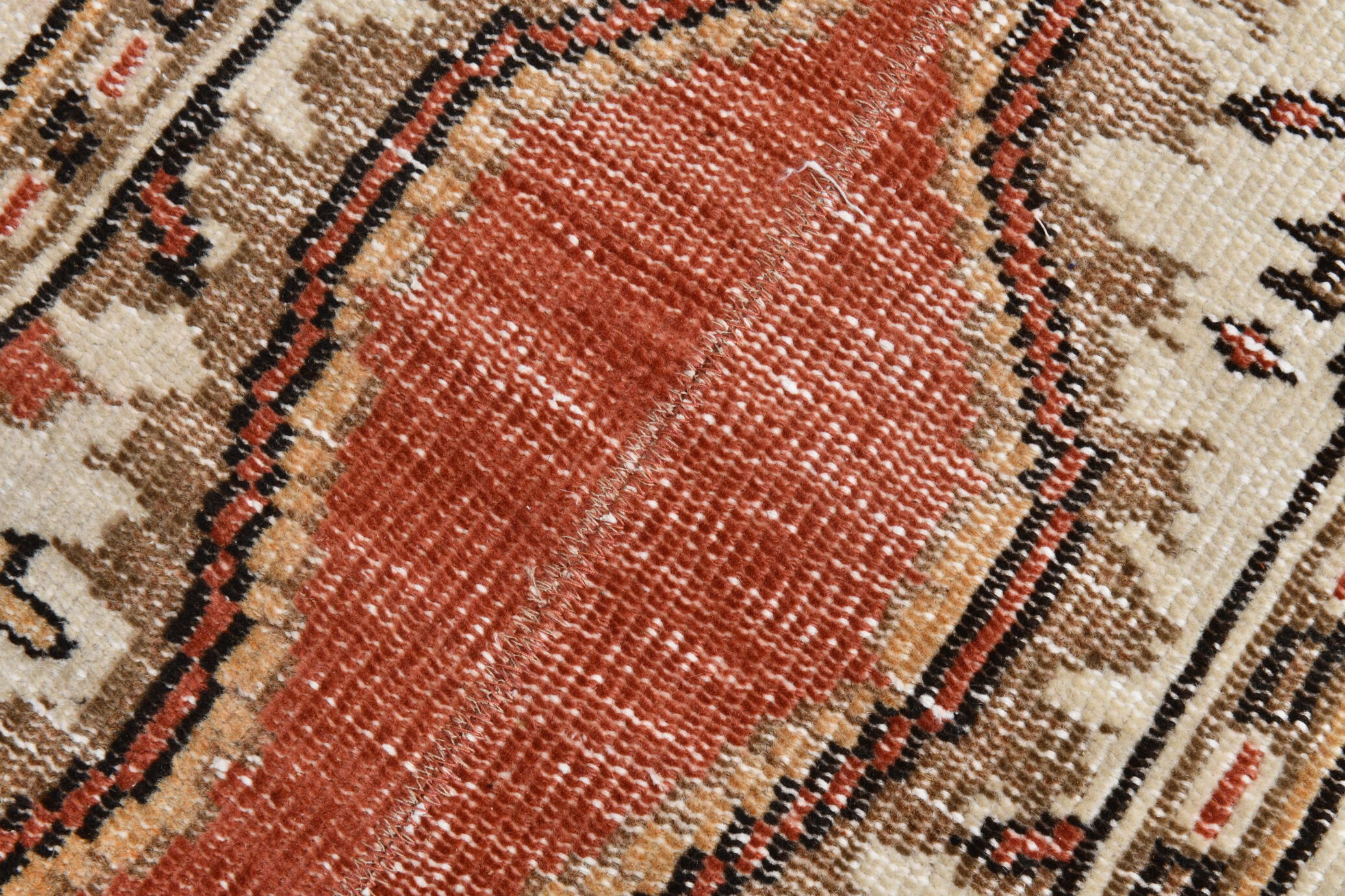 2x6 red & beige turkish runner rug 80x194cm