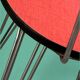 4 red Formica chairs with Eiffel legs, 1950s