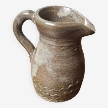 Small vintage stoneware vase signed