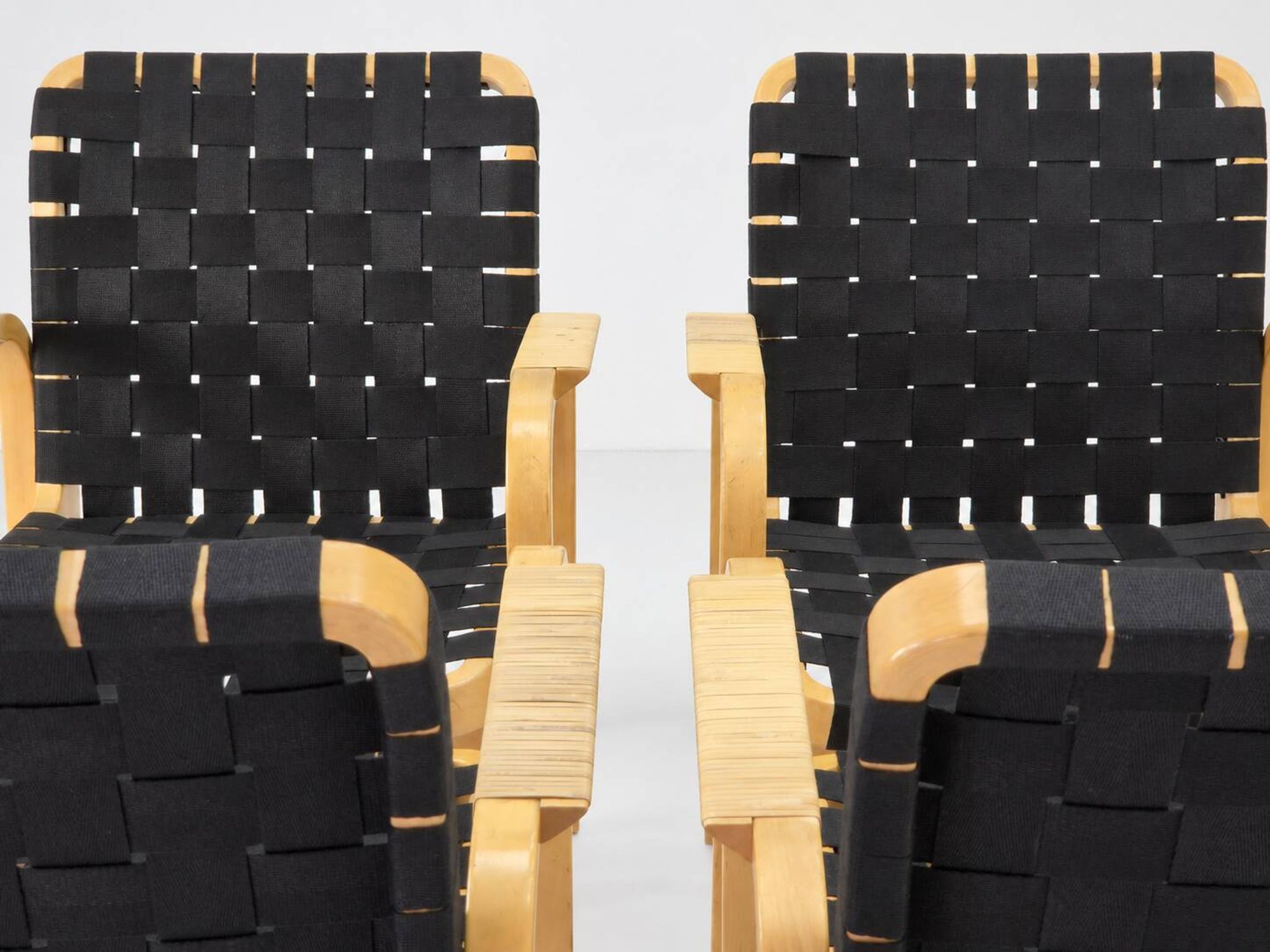 Model 45 Lounge Chairs by Alvar Aalto for Artek, 1970s, Set of 4