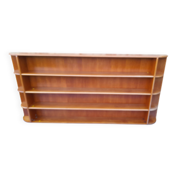Etagère murale scandinave en placage de teck L 229 cm
