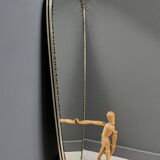 1960s Mirror with black docoration and gold color edging