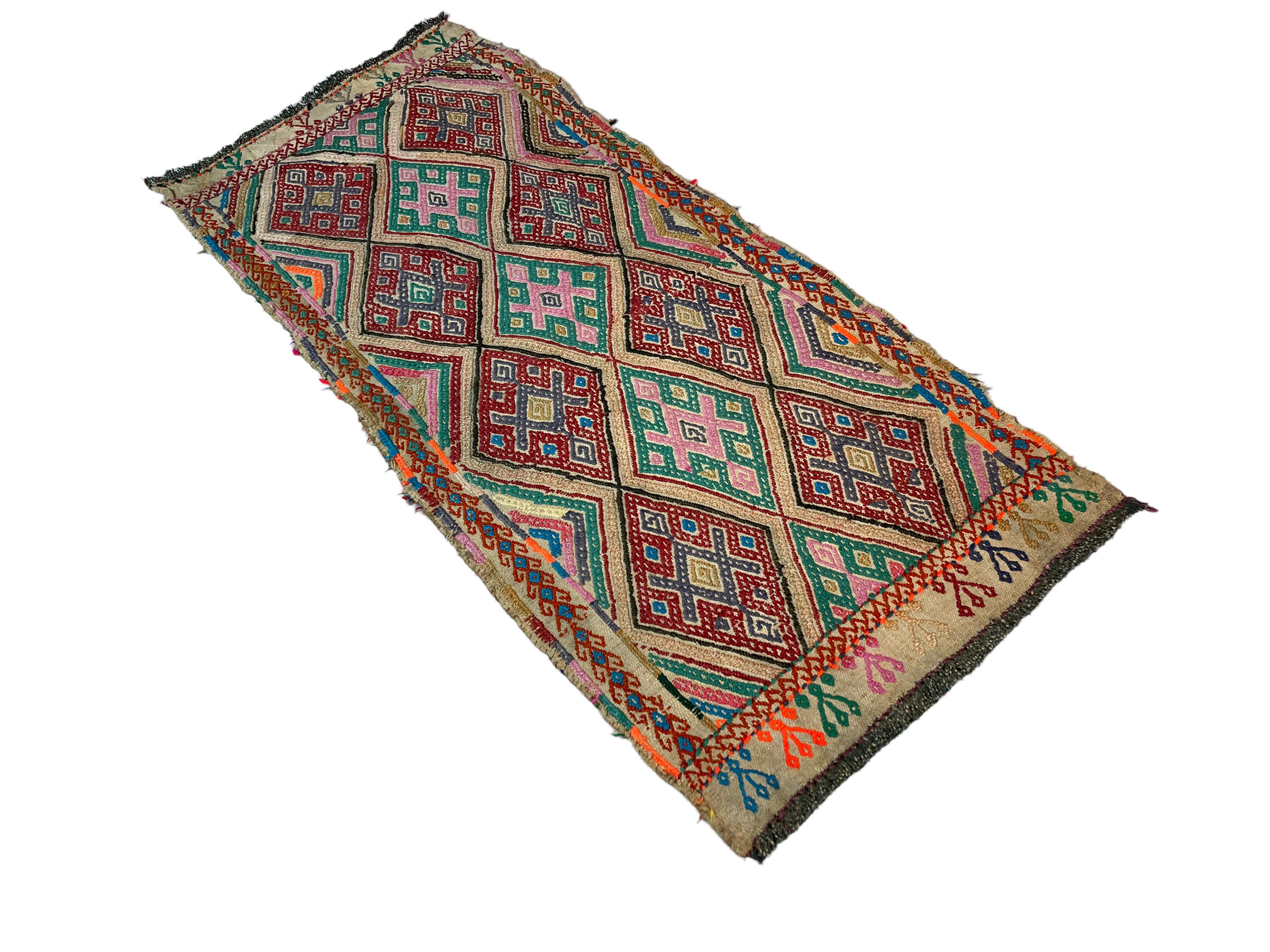 Vintage Turkish KIlim Rug , 103 x 45 cm