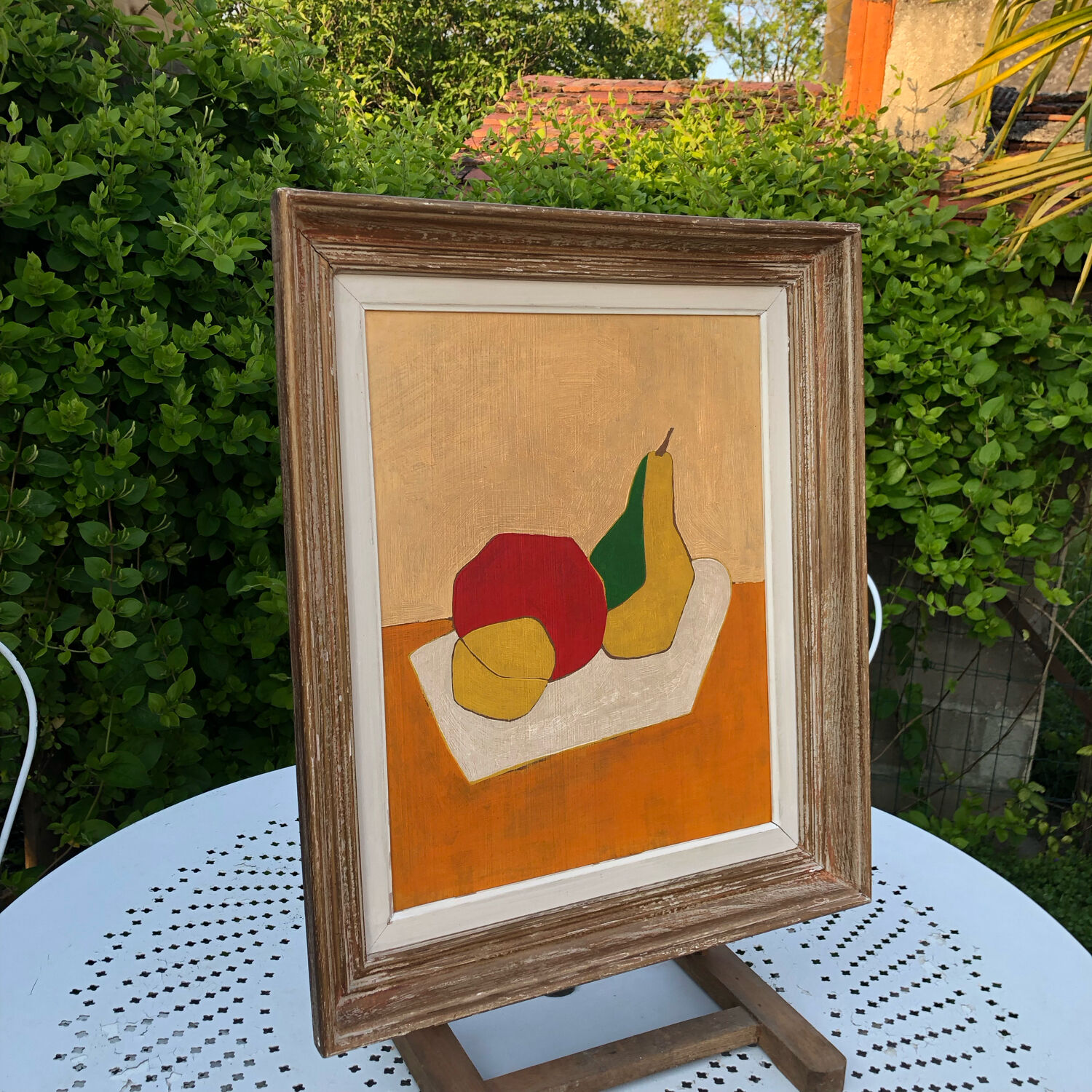 Abstract painting on panel