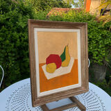 Abstract painting on panel