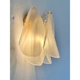 Contemporary Modern Sanded Champagne "Rondini" Murano Wall Sconces- Set of
