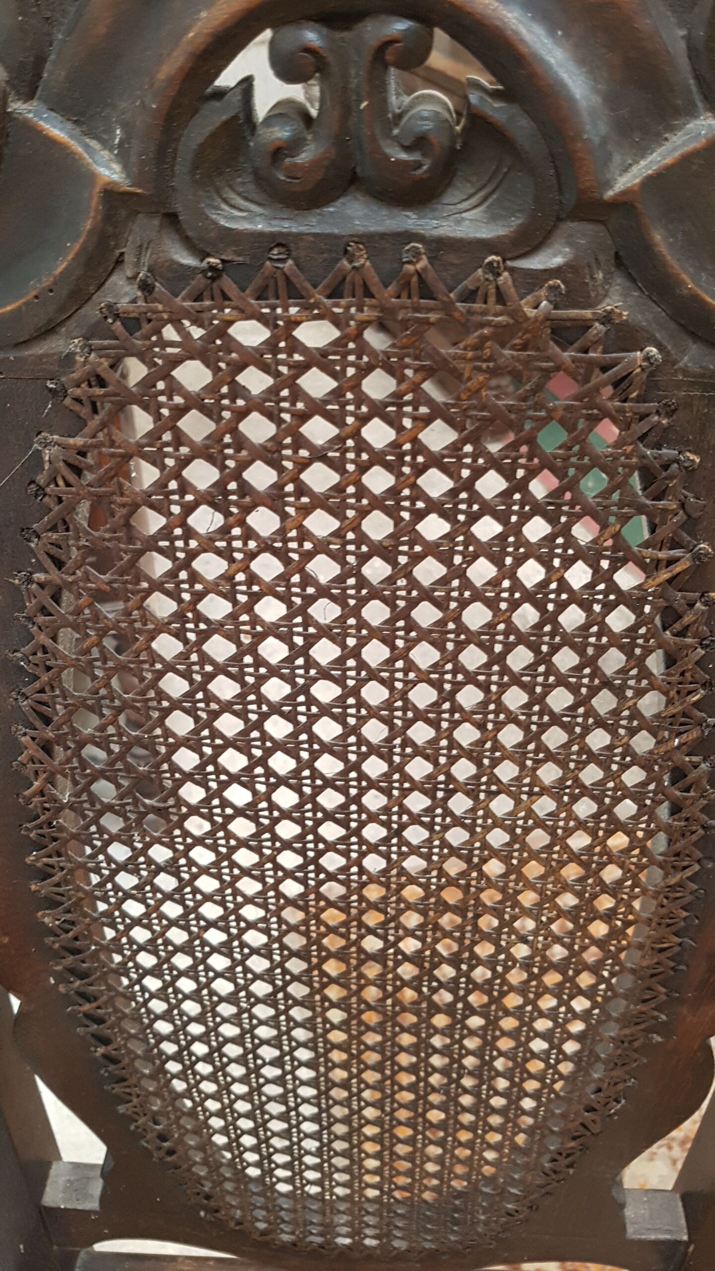 Solid oak and leather armchair