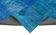 Handmade Anatolian Overdyed 206 cm x 298 cm Blue Patchwork Carpet