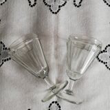 Suite of 9 old bistro wine glasses