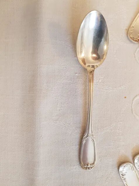 Silver cutlery set 37 pieces Louis XV style