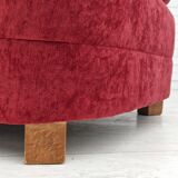 50s, Danish design, refurbished armchair, vintage velour