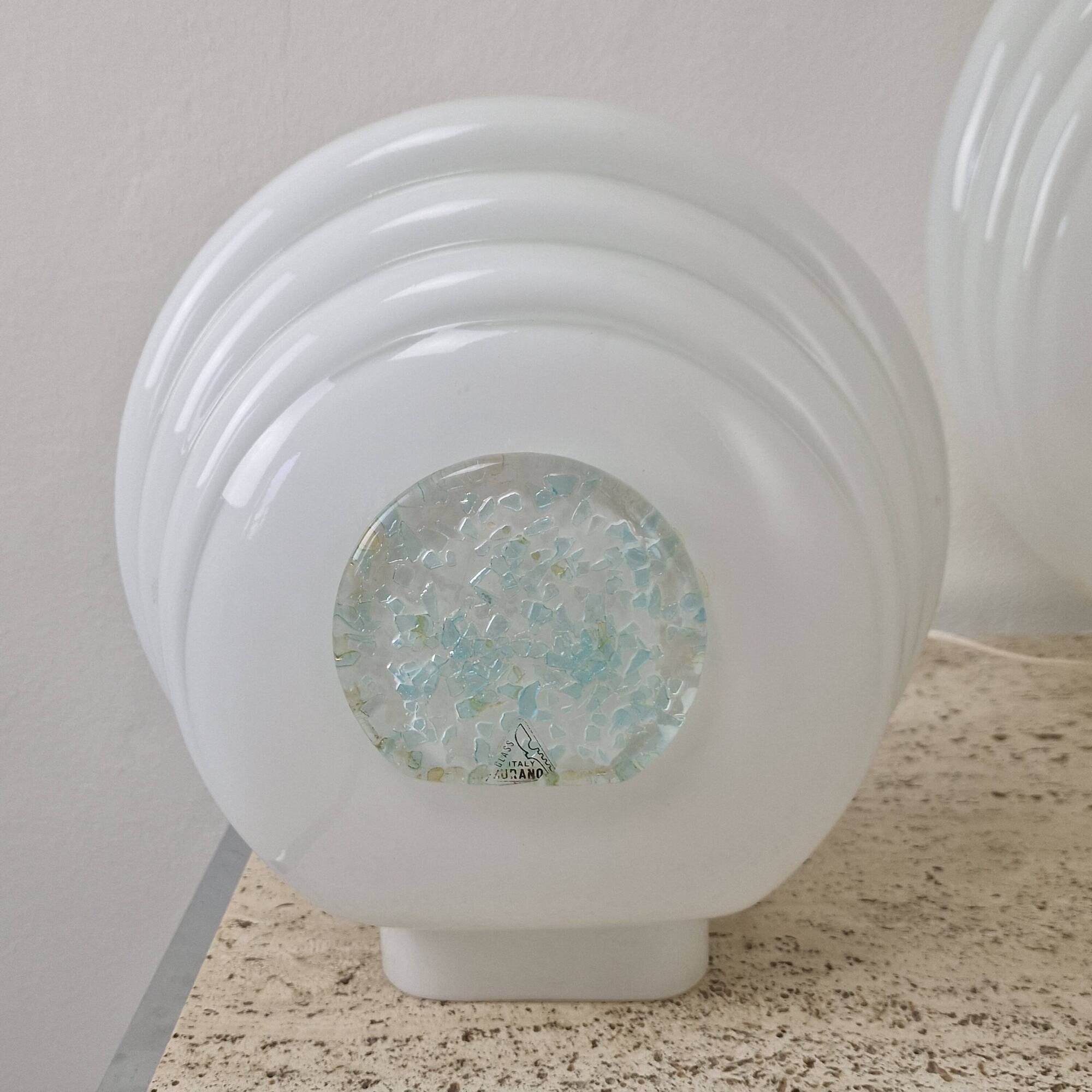 Rare 1970s Murano Glass Table Lamps by Ferro & Lazzarini - Set of 3