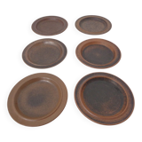 Ruska Plates by Ulla Procope for Arabia, Set of 6, Finland, 1960s, Set of 6
