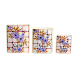 Vintage spice pots, jars in faience