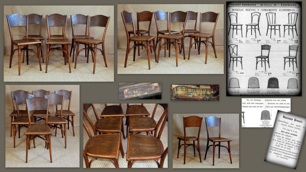 6 chairs Thonet bistro