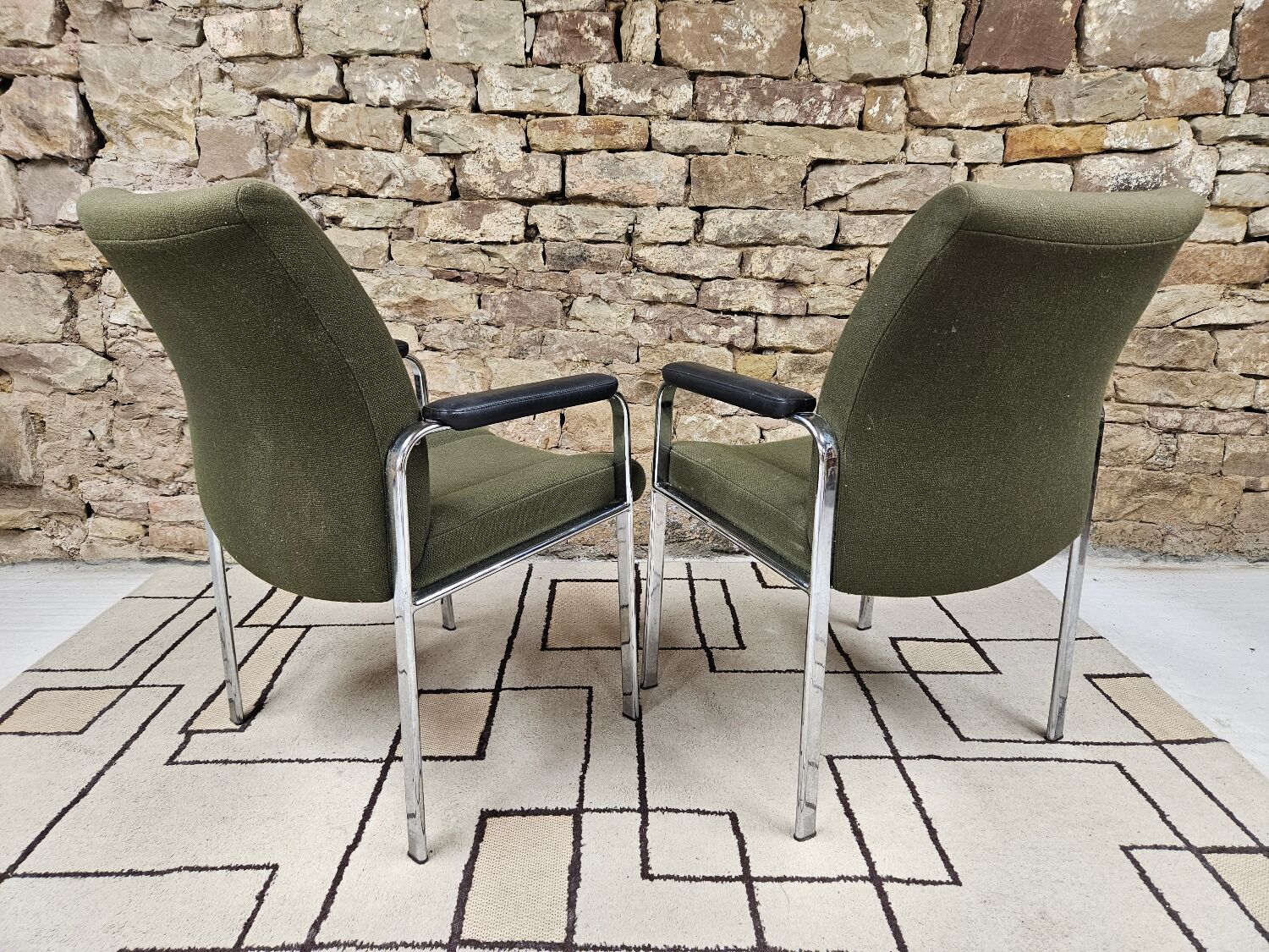 Paire de fauteuil vintage de bureau réunion