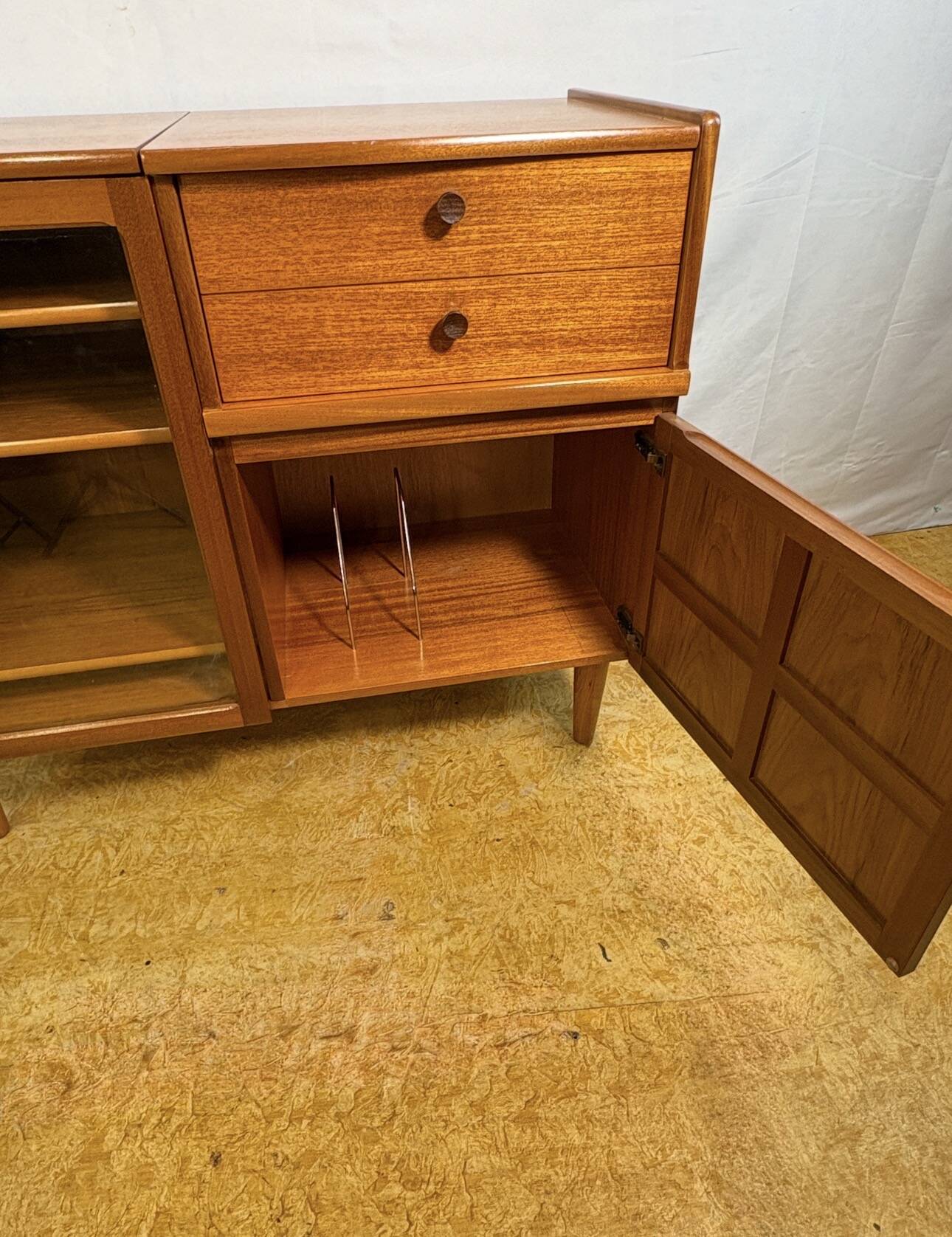 Mid Century Retro Teak Music Cabinet by Nathan Circa 1960 Record cabinet