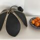 Lotus flower suspension in black fabric 70 's