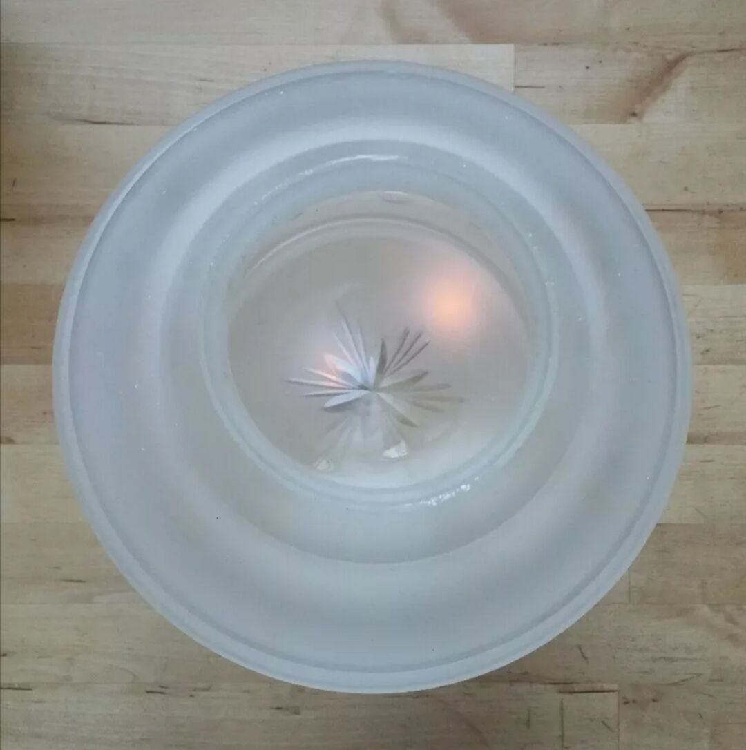 Vintage saucer lamp globe