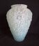 Art Deco vase in pressed moulded glass, speckled blue, h - 29