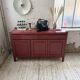 Red lacquered enfilade 1970 160cm