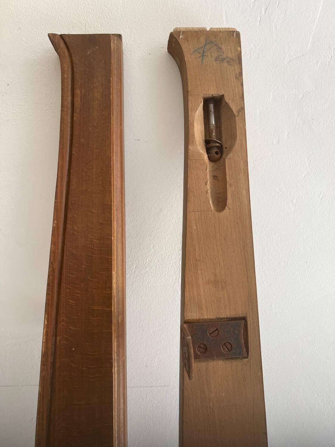 Old wooden and cane bed