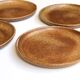 Set of 4 flat sandstone plates, 70s