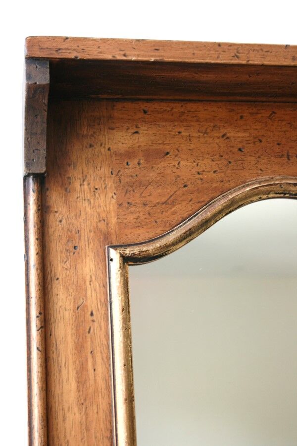 Wall trumeau mirror with shelf