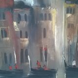 Painting - oil on canvas - Venice signed Linsky
