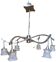 Salomon 6-arm brushed stainless steel chandelier