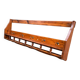 Solid wood wall shelf with 6 hooks coat rack