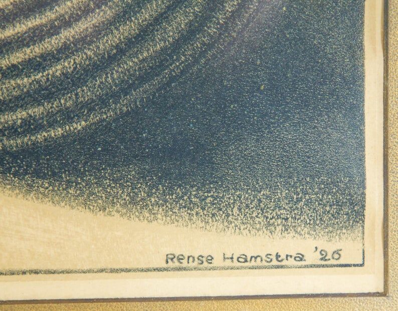 Art Deco lithograph 1926 Rense Hamstra 80x60cm