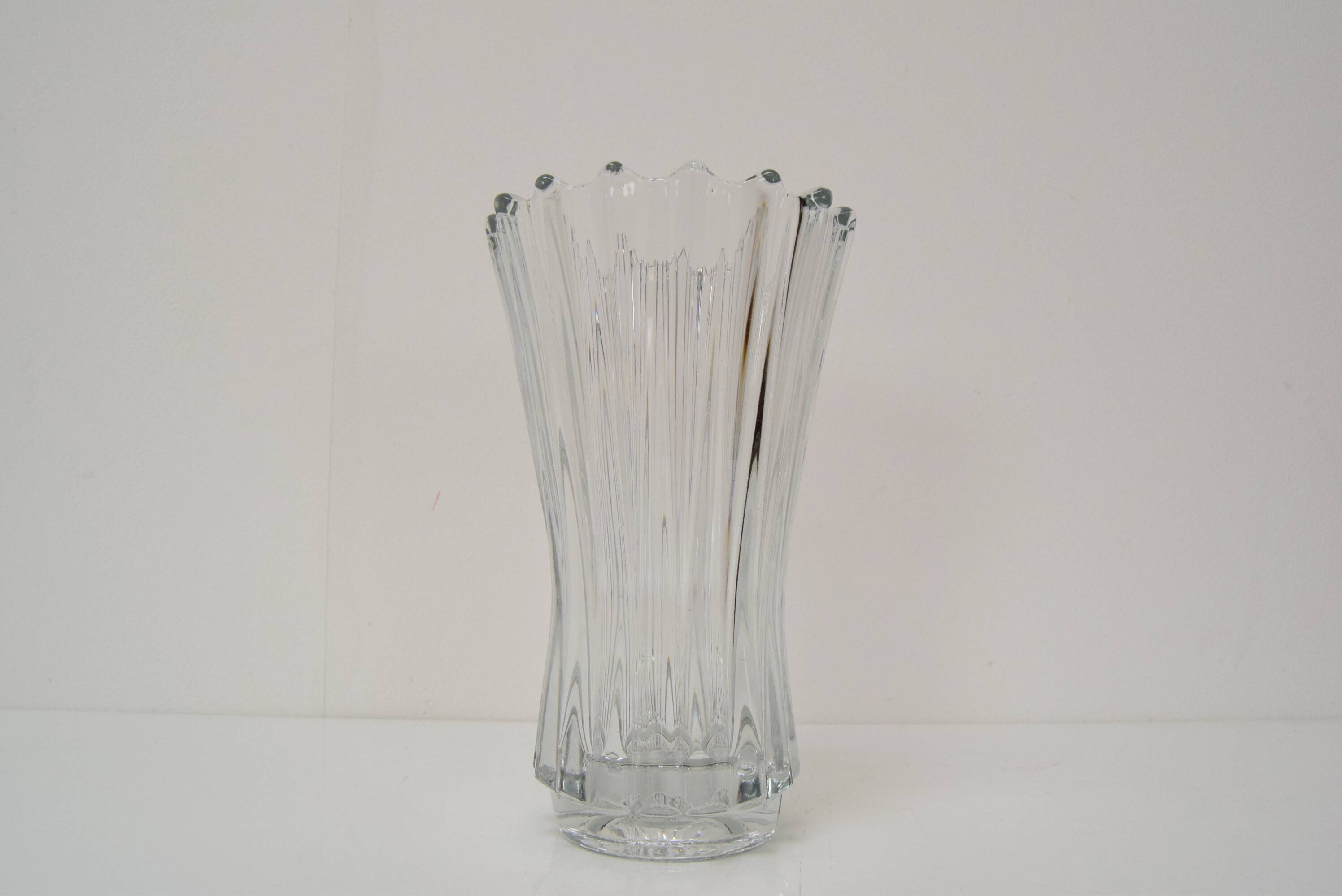 Art Crystal Glass Vase,Crystalex Novy Bor,1970's.