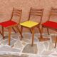 Suite 4 chaises Bistrot scandinave vintage années 1960