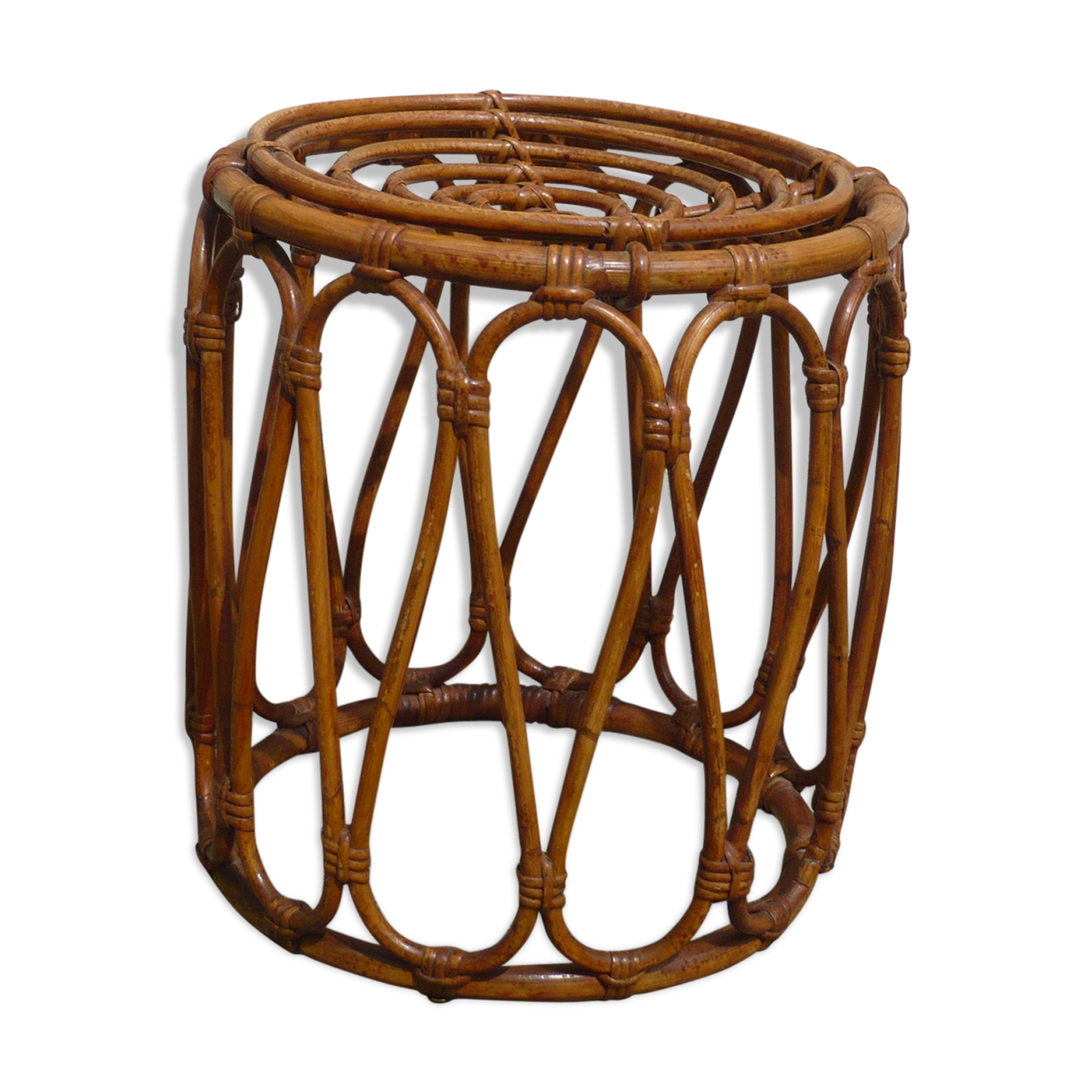 Vintage rattan stool