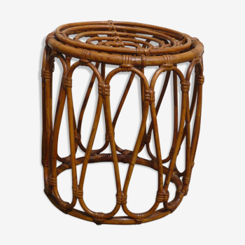 Vintage rattan stool