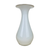 Vase col plat Tarnowiec en verre blanc vintage