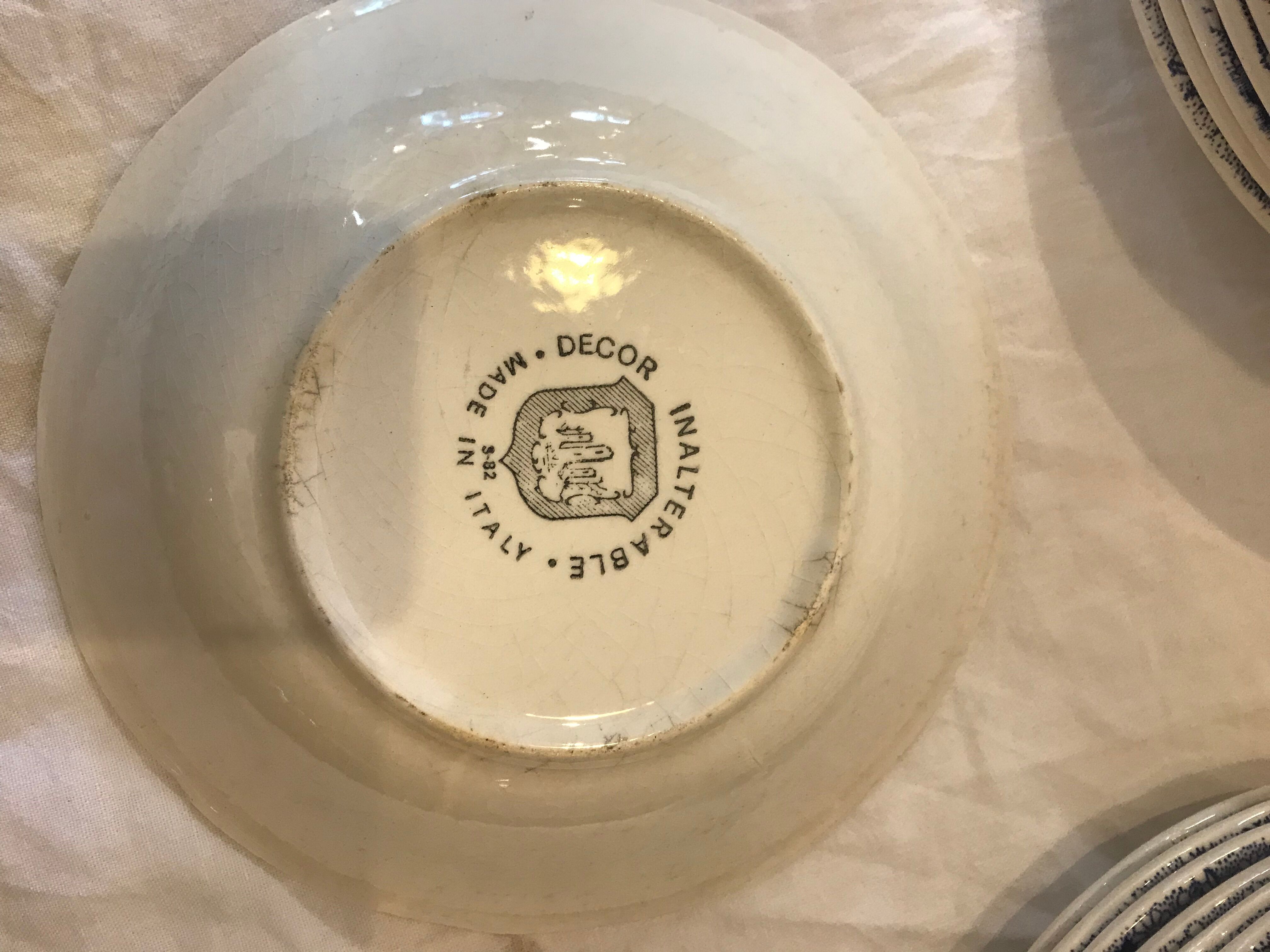 Series of 25 plates Italian