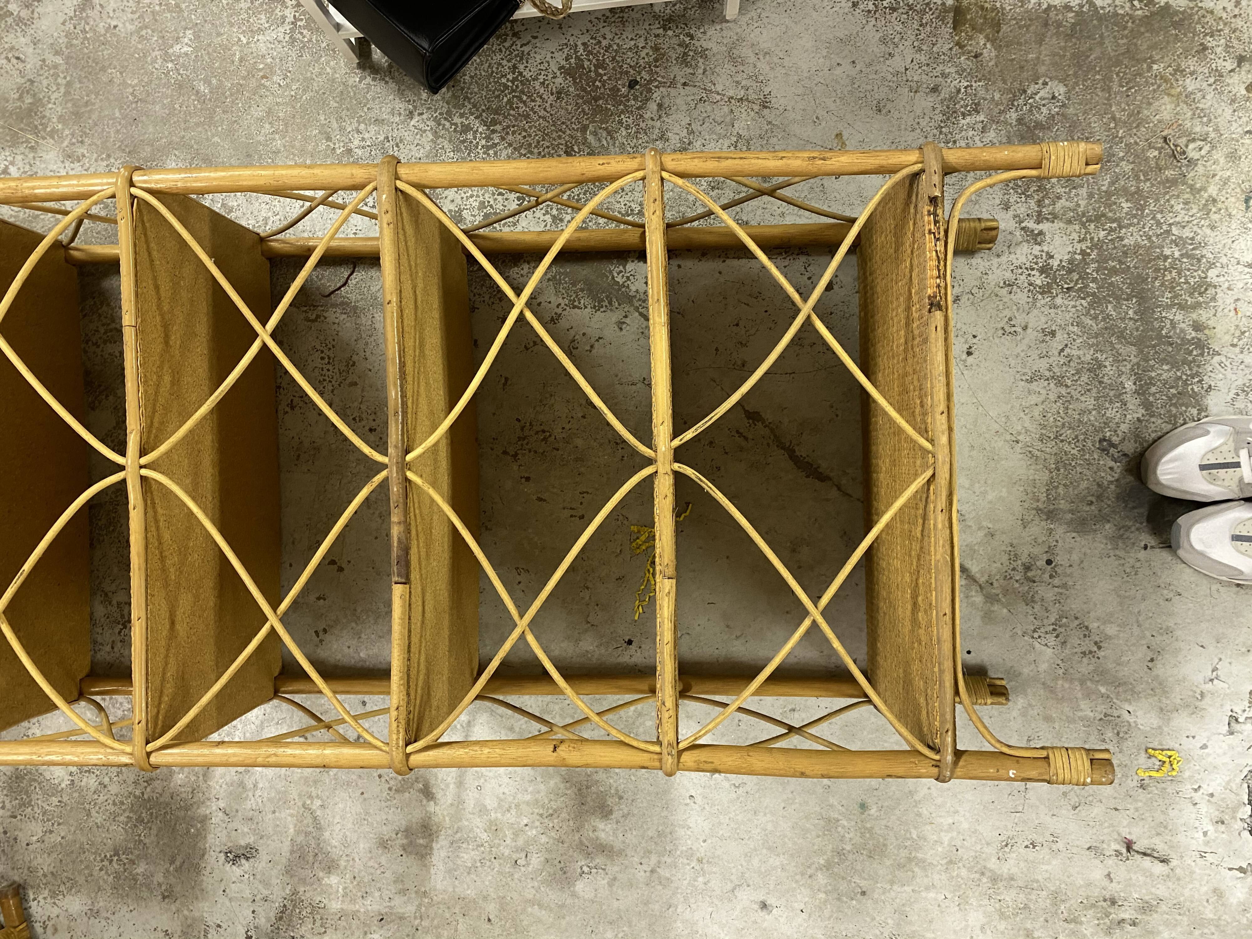 Rattan bookcase shelf