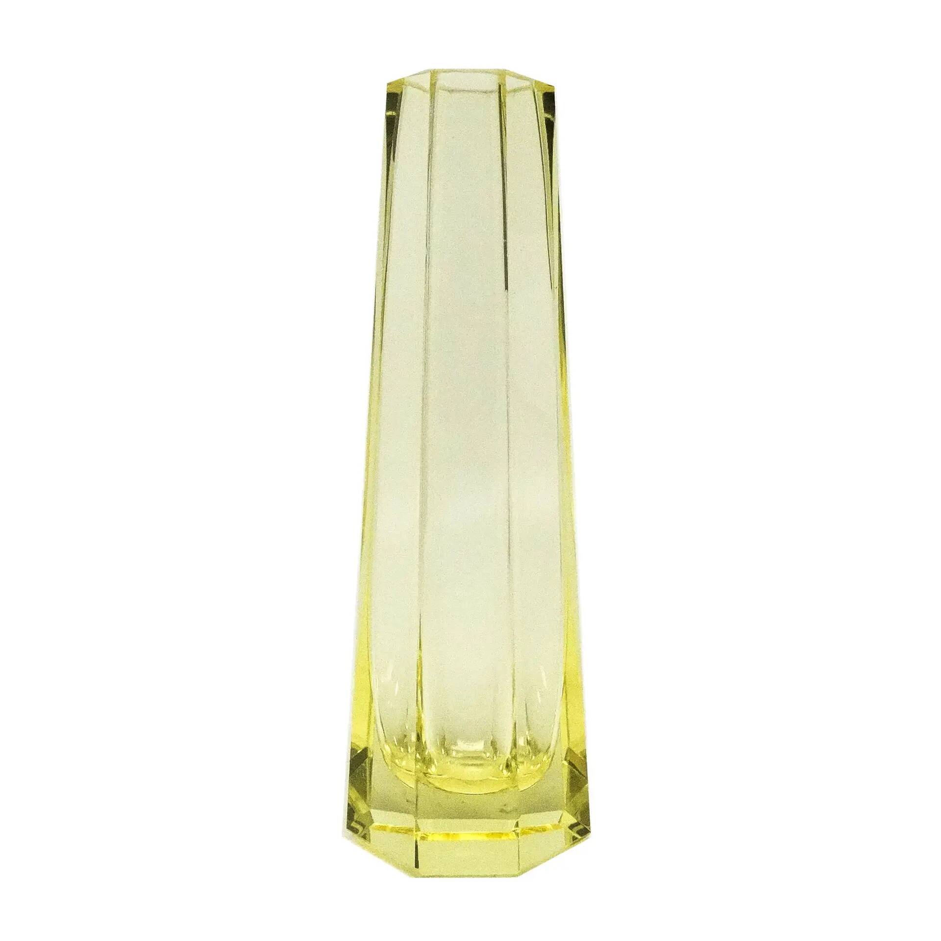 Art Deco vase, crystal, Moser, Czechoslovakia, 1930s