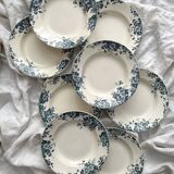 8 “Marie Louise” ironstone soup plates from Saint Amand and Hamage