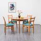 Round dining table, vintage, with extensions
