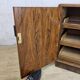 Antique Wood Art Deco Desk with Bookshelf and Archive Drawers