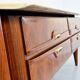 Italian Midcentury Sideboard in Rosewood, Carrara Marble and Brass